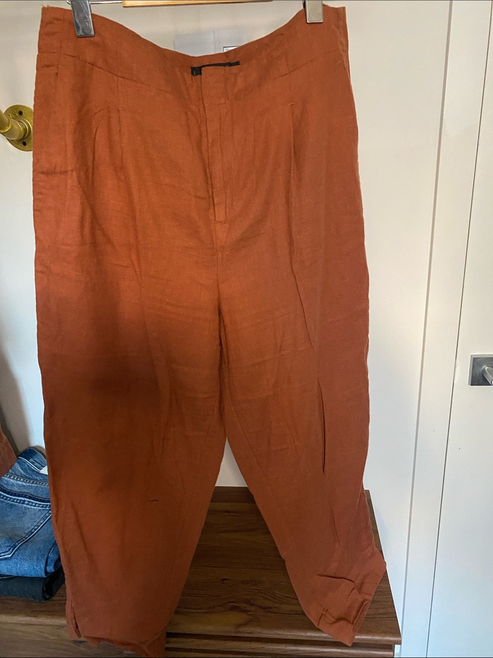 Simons Rust Orange Linen-Blend Jacket - Picture 12 of 17